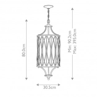 Lámpara de techo Walden (3 luces)