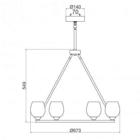 Ceiling lamp Rubin (6 lights)