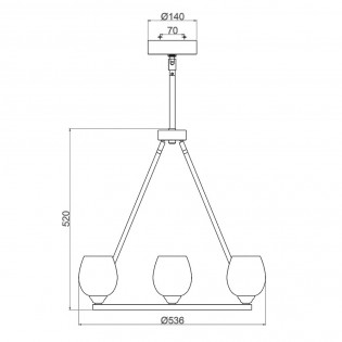 Ceiling lamp Rubin (4 lights)