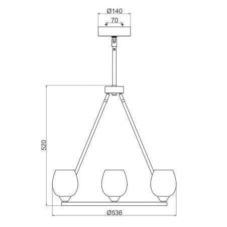Ceiling lamp Rubin (4 lights)