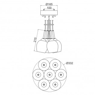 Ceiling lamp Rubin (7 lights)