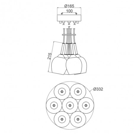 Ceiling lamp Rubin (7 lights)
