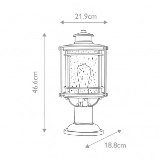 Outdoor Pedestal Lamp Booker
