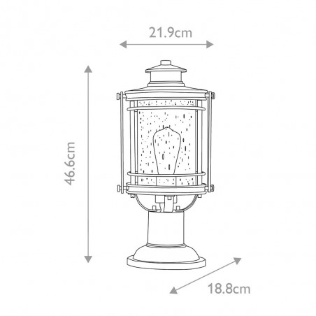 Outdoor Pedestal Lamp Booker