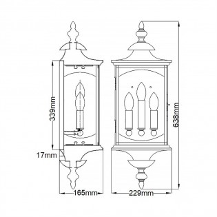 Outdoor Wall Lamp Market Square L