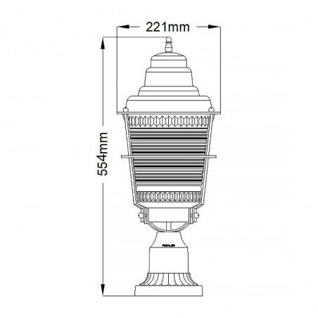 Outdoor Pedestal Lamp Chance Harbor