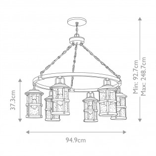 Lámpara colgante Lakehouse (6 luces)