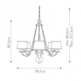 Lámpara de araña Sutton Place (6 luces)