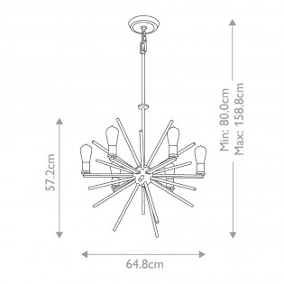Ceiling lamp Carnegie (6 lights)