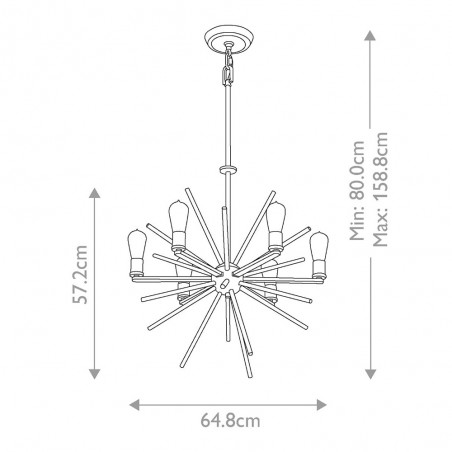 Ceiling lamp Carnegie (6 lights)
