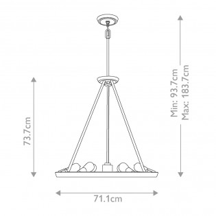 Pendant lamp Theater Row (6 lights)