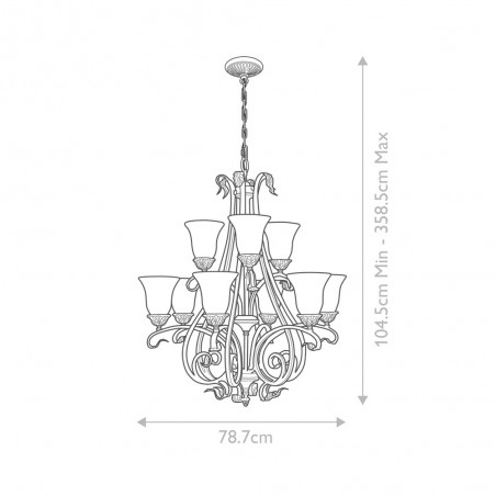 Chandelier Sonoma Valley (9 lights)