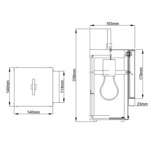 Aplique de pared de exterior Porter S