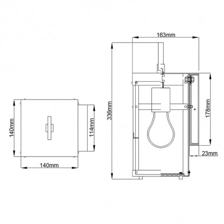 Aplique de pared de exterior Porter S