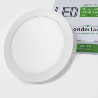 Rundes LED-Downlight 20W Oberfläche (weiß) - Wonderlamp