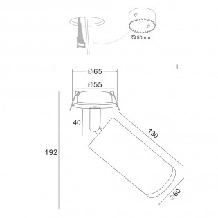 Recessed Ceiling Spotlight Focus