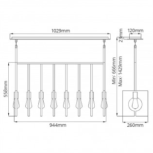 Pendant Lamp Ludlow (8 lights)