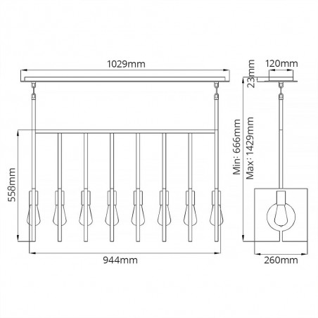 Pendant Lamp Ludlow (8 lights)