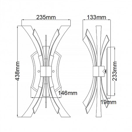Aplique de pared Vida (2 luces)