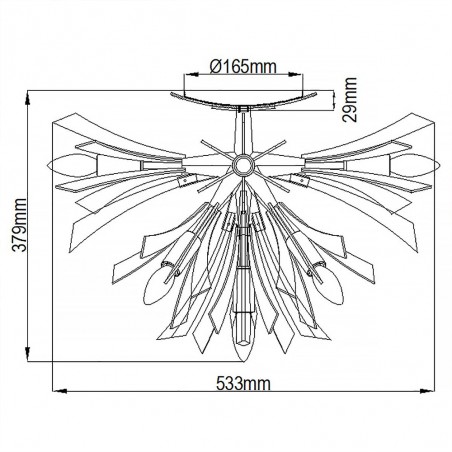 Plafón de techo Vida (9 luces)