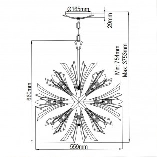 Pendant Lamp Vida S (13 lights)