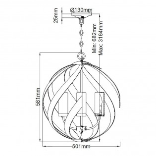 Pendant Lamp Blacksmith (4 lights)