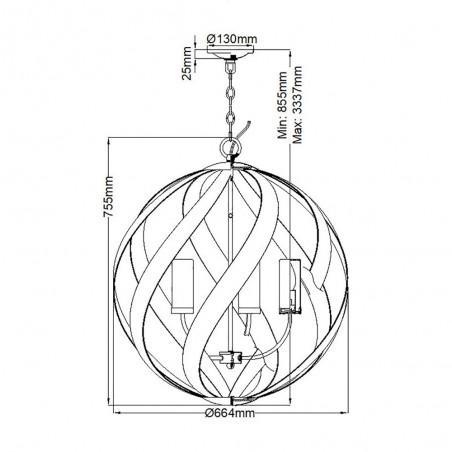 Pendant Lamp Blacksmith (5 lights)