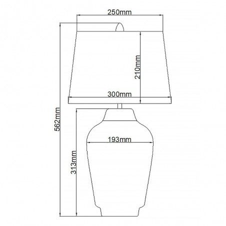 Lámpara de mesa Bexley Blanca