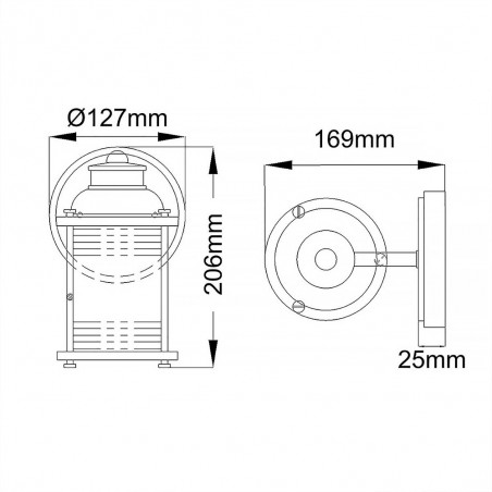 Aplique de pared Ashland Bay