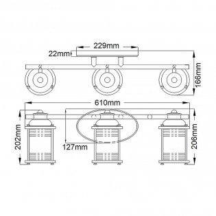 Bathroom's Wall Lamp Ashland Bay (3 lights)