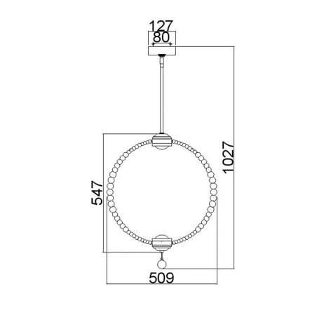 Pendant lamp LED Oberlin M (2x8W)