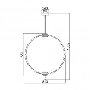 Pendant lamp LED Oberlin L (2x12W)