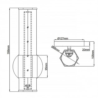 Bathroom's LED Wall Lamp Facet (12W)