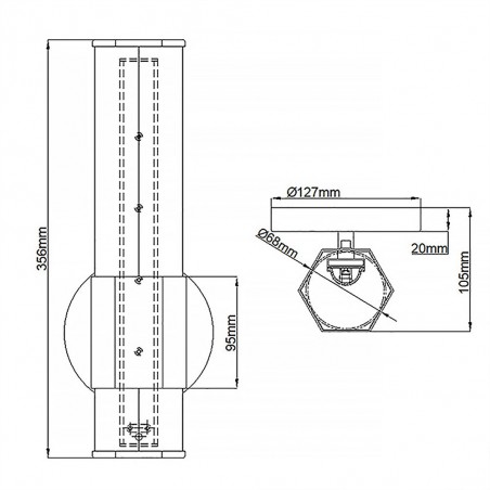 Bathroom's LED Wall Lamp Facet (12W)