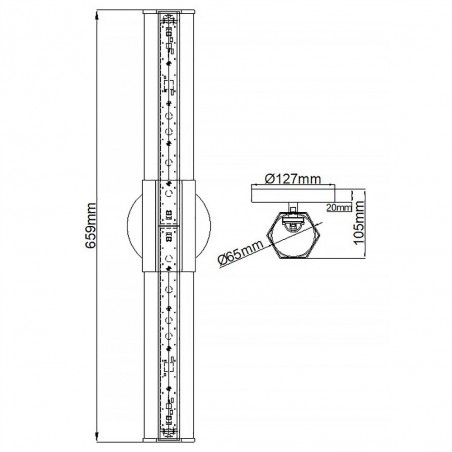 Aplique LED para baños Facer (2x12W)
