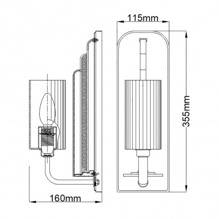 Aplique de pared Kimrose