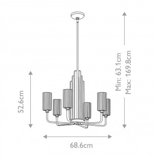 Chandelier Kimrose (6 lights)