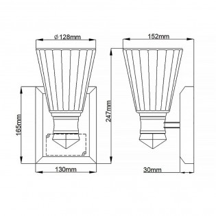 Aplique de pared LED para baños Kayva (8W)