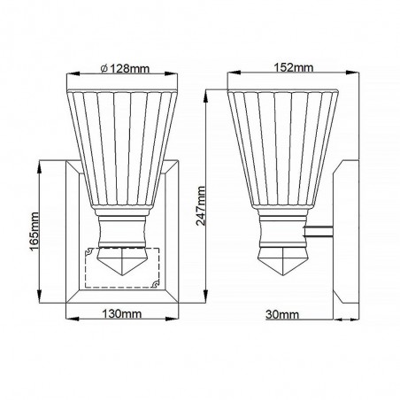 Aplique de pared LED para baños Kayva (8W)