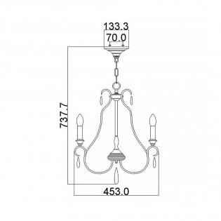 Chandelier Dewitt (3 lights)