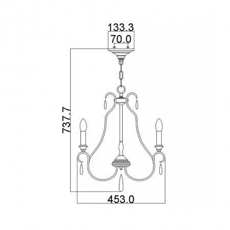 Chandelier Dewitt (3 lights)