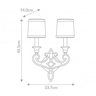 Wall lamp Justine B (2 lights)