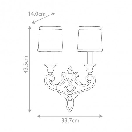 Wall lamp Justine B (2 lights)