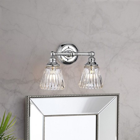 Aplique de pared para baños Keynes (2 luces)