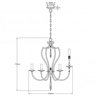 Chandelier Pimlico (6 lights)