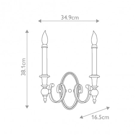 Wall lamp Yorktown (2 lights)