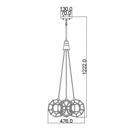 Ceiling lamp Rocklyn (3 lights)