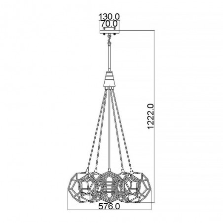 Ceiling lamp Rocklyn (6 lights)