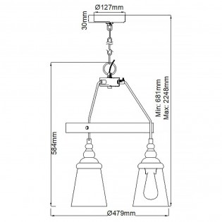 Lámpara de techo Loras (3 luces)