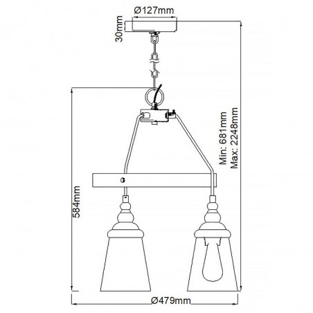 Pendant Lamp Loras (3 lights)